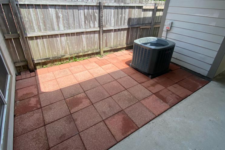 Patio pressure washing service after